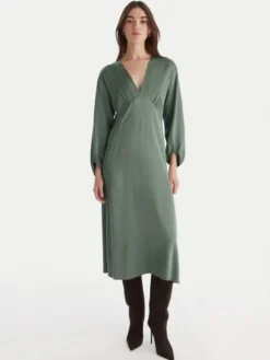 ViCOLO Sukienka koktajlowa TF0250 Zielony Regular Fit