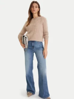 ViCOLO Sweter 22066F Beżowy Regular Fit