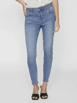 Vila Jeansy Sarah 14094341 Niebieski Skinny Fit