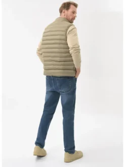 Volcano Kamizelka V-ANIM Kremowy Regular Fit