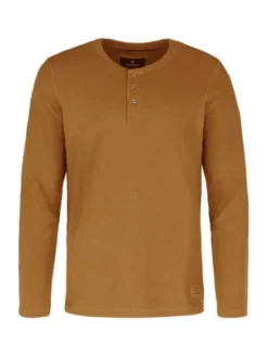 Volcano Longsleeve L-AZUX Beżowy Regular Fit