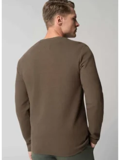 Volcano Longsleeve L-FENCH Brązowy Regular Fit