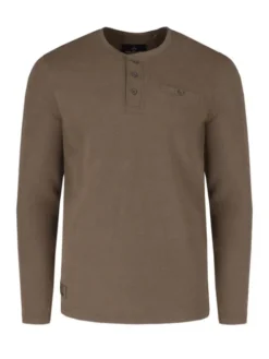 Volcano Longsleeve L-FENCH Brązowy Regular Fit