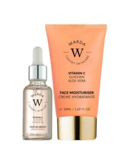Warda Skincare Glow Boost: Vit C Cream + Serum Set Krem