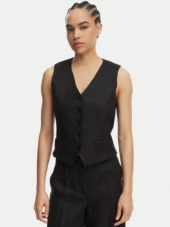 Weekend Max Mara Kamizelka garniturowa Pace 2615151012 Czarny Regular Fit