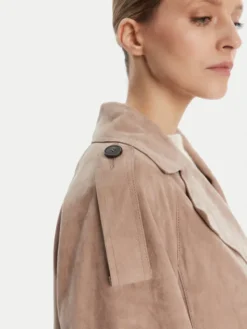 Weekend Max Mara Kurtka skórzana Maga 2525446061 Brązowy Regular Fit