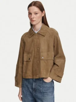 Weekend Max Mara Kurtka skórzana Abito 2625446061 Brązowy Regular Fit