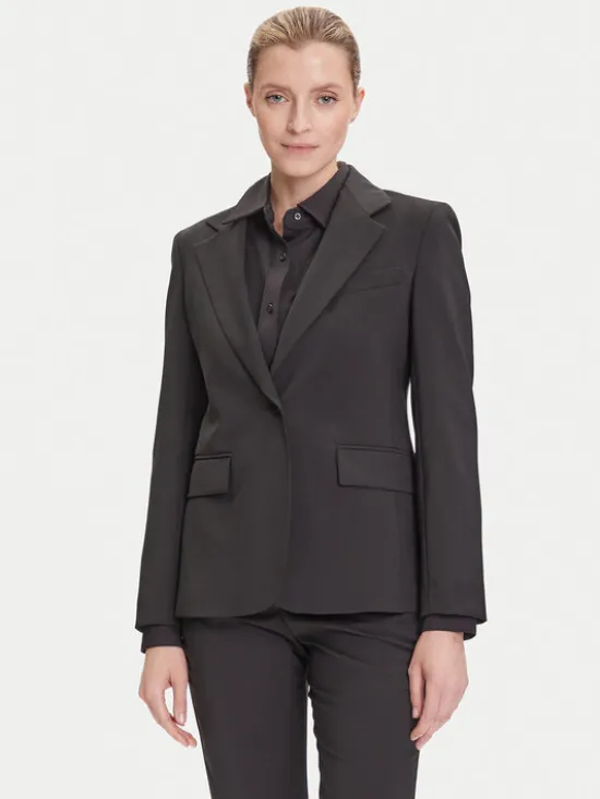Weekend Max Mara Marynarka Lamine 2525046041 Czarny Regular Fit