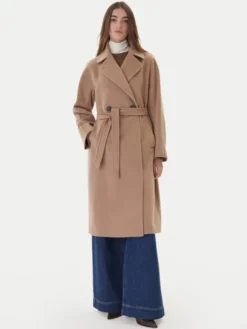 Weekend Max Mara Płaszcz przejściowy Cascia 2525016072 Beżowy Regular Fit