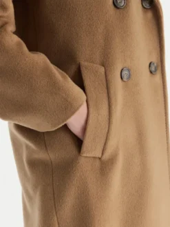 Weekend Max Mara Płaszcz wełniany Zufolo 2525016092 Brązowy Regular Fit