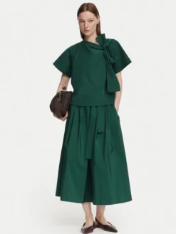 Weekend Max Mara Spódnica midi Alpaca 2625106041 Zielony ciemny Regular Fit