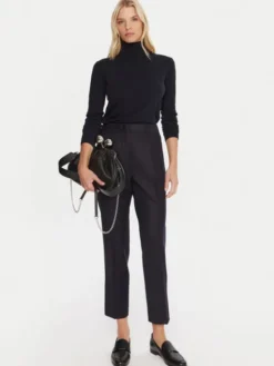Weekend Max Mara Spodnie materiałowe Caldaia 2525136152 Granatowy Regular Fit