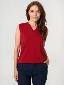 Willsoor Kamizelka 72075 Bordowy Regular Fit