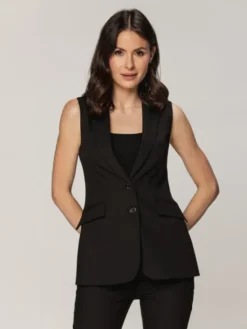 Willsoor Kamizelka 67330 Czarny Regular Fit