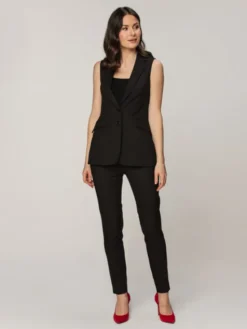 Willsoor Kamizelka 67330 Czarny Regular Fit
