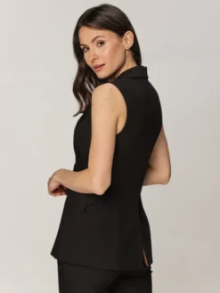 Willsoor Kamizelka 67330 Czarny Regular Fit