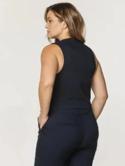 Willsoor Kamizelka 67914 Granatowy Slim Fit