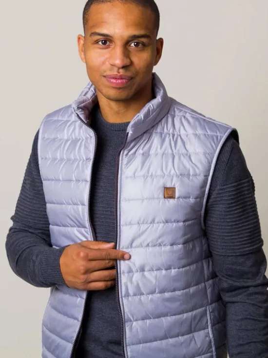 Willsoor Kamizelka 11910 Srebrny Regular Fit