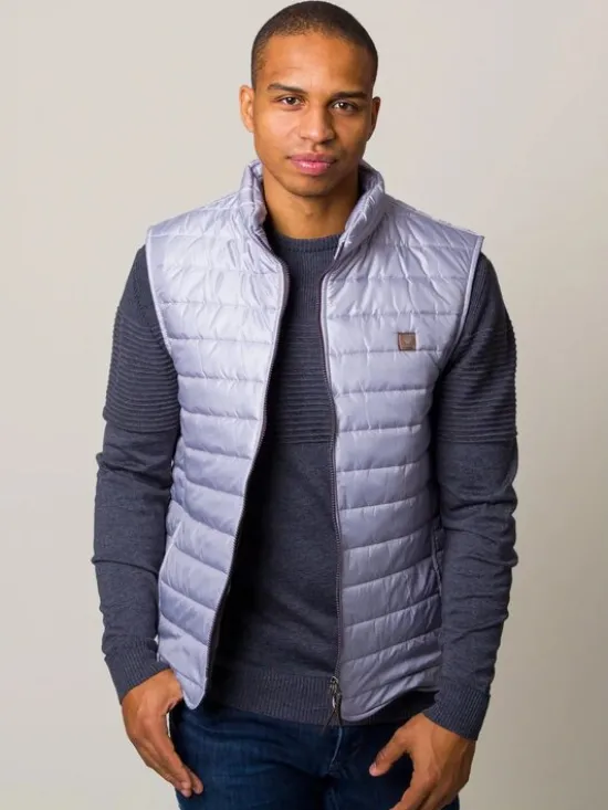 Willsoor Kamizelka 11910 Srebrny Regular Fit