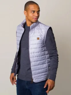 Willsoor Kamizelka 11910 Srebrny Regular Fit