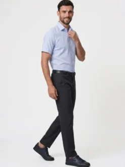 Willsoor Koszula 20988sl Niebieski Slim Fit