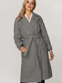 Willsoor Płaszcz przejściowy 65383-65384 Czarny Regular Fit