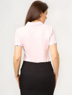 Willsoor Polo 70998/2 Różowy Slim Fit