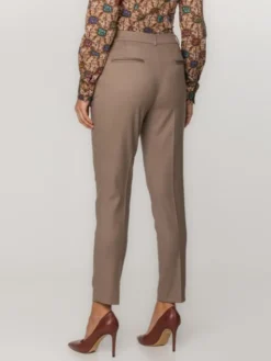 Willsoor Spodnie damskie 67633 Beżowy Tapered Leg