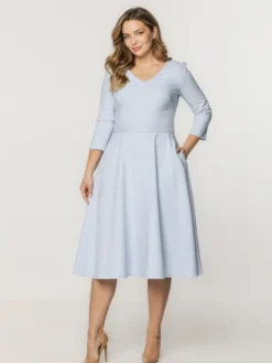 Willsoor Sukienka koktajlowa 67866 Niebieski A-Line Fit