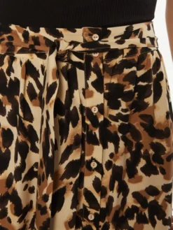 YAS Spódnica midi Savanna 26028279 Brązowy Regular Fit