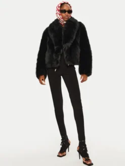 YES LONDON Futro 026 Czarny Regular Fit
