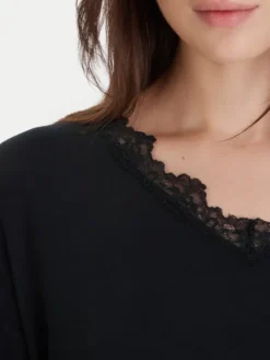 Ysabel Mora Piżama 10773 Czarny Relaxed Fit