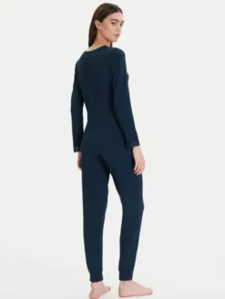 Ysabel Mora Piżama 10766 Granatowy Regular Fit