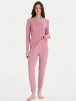 Ysabel Mora Piżama 10766 Różowy Regular Fit